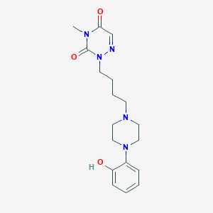 molecular formula C18H25N5O3 B6322188 2-{4-[4-(2-Hydroxy-phenyl)-piperazin-1-yl]-butyl}-4-methyl-2H-[1,2,4]triazine-3,5-dione CAS No. 903528-73-4
