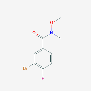 B6322193 3-Bromo-4-fluoro-N-methoxy-N-methylbenzamide CAS No. 1220124-55-9