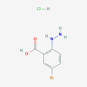 molecular formula C7H8BrClN2O2 B6322241 5-Bromo-2-hydrazinylbenzoic acid hydrochloride CAS No. 1260776-15-5