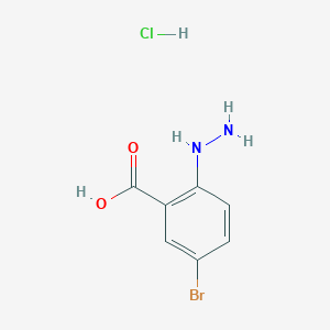 molecular formula C7H8BrClN2O2 B6322241 盐酸5-溴-2-肼基苯甲酸 CAS No. 1260776-15-5