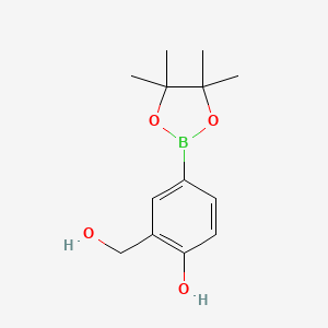 molecular formula C13H19BO4 B6322258 2-Hydroxy-5-(4,4,5,5-tetramethyl-1,3,2-dioxaborolan-2-yl)-benzenemethanol CAS No. 760989-96-6