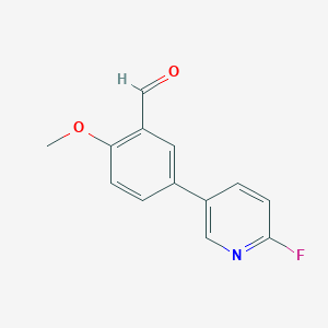 molecular formula C13H10FNO2 B6322279 5-(6-Fluoropyridin-3-yl)-2-methoxy-benzaldehyde CAS No. 946001-98-5