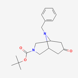 3,9-Diazabicyclo[3.3.1]nonane-3-carboxylic acid, 7-oxo-9-(phenylmethyl)-, 1, 1-dimethylethyl ester