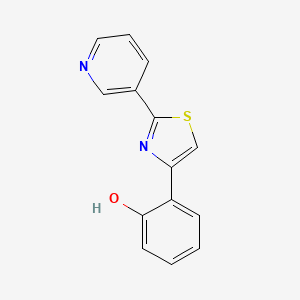 molecular formula C14H10N2OS B6322299 4-(2-Hydroxyphenyl)-2-(3-pyridyl)thiazole CAS No. 163298-80-4