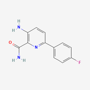 molecular formula C12H10FN3O B6322318 3-Amino-6-(4-fluoro-phenyl)-pyridine-2-carboxamide, 95% CAS No. 917758-83-9