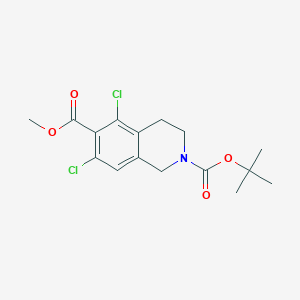 molecular formula C16H19Cl2NO4 B6322334 Methyl 2-Boc-5,7-dichloro-1,2,3,4-tetrahydroisoquinoline-6-carboxylate CAS No. 851784-80-0