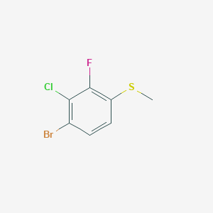 molecular formula C7H5BrClFS B6322340 4-Bromo-3-chloro-2-fluorothioanisole CAS No. 214057-25-7