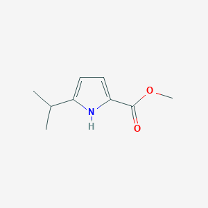 molecular formula C9H13NO2 B6322357 Methyl 5-isopropyl-1H-pyrrole-2-carboxylate CAS No. 7136-75-6