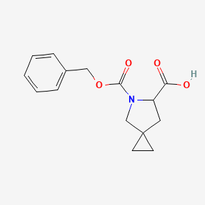 molecular formula C15H17NO4 B6322384 5-[(Benzyloxy)carbonyl]-5-azaspiro[2.4]heptane-6-carboxylic acid CAS No. 1801899-61-5