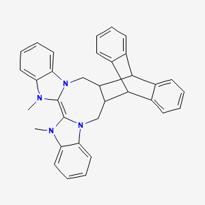 molecular formula C34H30N4 B6322420 Octahydro-5,6-dimethyl-13,18[1',2'] -benzenobisbenzimidazo [1,2-b:2',1'-d]benzo[i][2.5]benzodiazocine potassium triflate CAS No. 958004-04-1