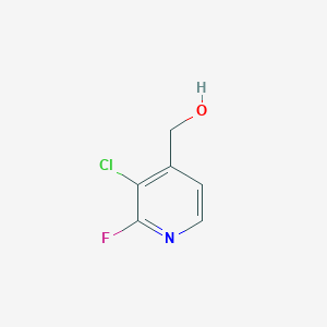 molecular formula C6H5ClFNO B6322439 3-Chloro-2-fluoro-4-(hydroxymethyl)pyridine, 95% CAS No. 1149587-00-7