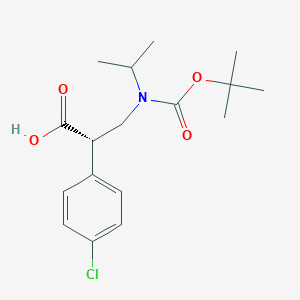 molecular formula C17H24ClNO4 B6322459 (2S)-3-[t-Butoxycarbonyl(isopropyl)amino]-2-(4-chlorophenyl)propanoic acid CAS No. 1001179-33-4