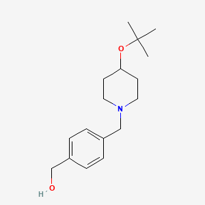 molecular formula C17H27NO2 B6322476 [4-(4-t-Butoxy-piperidin-1-ylmethyl)-phenyl]-methanol, 95% CAS No. 888070-02-8