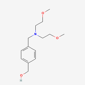 molecular formula C14H23NO3 B6322487 (4-{[Bis-(2-methoxy-ethyl)-amino]-methyl}-phenyl)-methanol, 95% CAS No. 888070-01-7