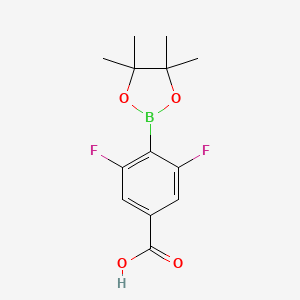 molecular formula C13H15BF2O4 B6322528 4-Carboxy-2,6-difluorophenylboronic acid pinacol ester, 95% CAS No. 1031857-96-1