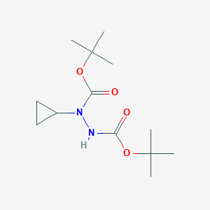 molecular formula C13H24N2O4 B6322551 Di-tert-butyl 1-cyclopropylhydrazine-1,2-dicarboxylate CAS No. 1219020-59-3