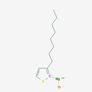 molecular formula C12H19BrMgS B6322578 (3-Octylthiophen-2-yl)magnesium bromide, 0.50 M in THF CAS No. 216772-33-7