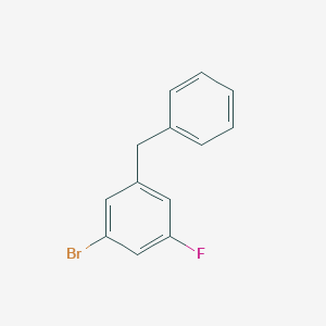 molecular formula C13H10BrF B6322593 1-Benzyl-3-bromo-5-fluorobenzene CAS No. 875783-04-3