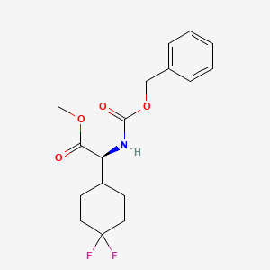 molecular formula C17H21F2NO4 B6322603 Methyl (2S)-2-(benzyloxycarbonylamino)-2-(4,4-difluorocyclohexyl)acetate CAS No. 1241377-40-1