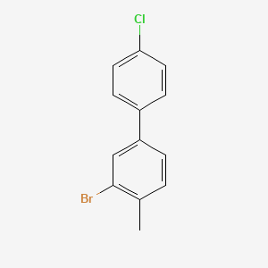 molecular formula C13H10BrCl B6322608 1-Bromo-5-(4-chlorophenyl)-2-methylbenzene CAS No. 1033760-75-6