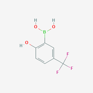 molecular formula C7H6BF3O3 B6322622 2-Hydroxy-5-(trifluoromethyl)phenylboronic acid, 95% CAS No. 779329-55-4
