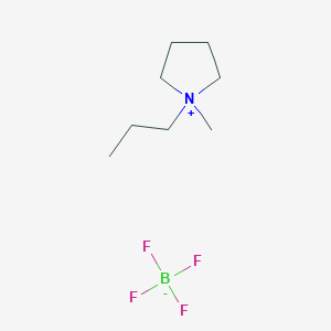 molecular formula C8H18BF4N B6322660 1-Methyl-1-propylpyrrolidinium tetrafluoroborate, 98% CAS No. 327022-59-3