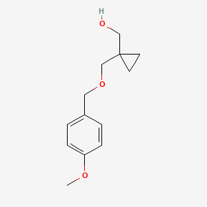 molecular formula C13H18O3 B6322678 (1-(((4-Methoxybenzyl)oxy)methyl)cyclopropyl)methanol CAS No. 738624-86-7
