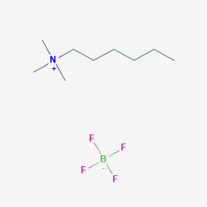 molecular formula C9H22BF4N B6322688 N-Trimethyl-N-hexylammonium tetrafluoroborate;  99.5% CAS No. 895526-38-2