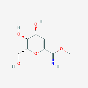 molecular formula C8H13NO5 B063227 甲基(2R,3R,4R)-3,4-二羟基-2-(羟甲基)-3,4-二氢-2H-吡喃-6-甲酰亚胺 CAS No. 180336-28-1