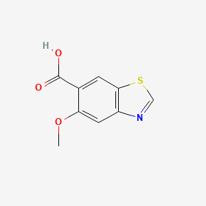 molecular formula C9H7NO3S B6322709 5-Methoxybenzo[d]thiazole-6-carboxylic acid CAS No. 739365-25-4