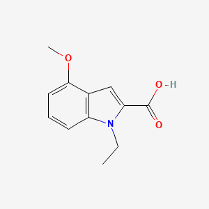 molecular formula C12H13NO3 B6322715 1-Ethyl-4-methoxy-1H-indole-2-carboxylic acid CAS No. 1228747-84-9