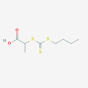 molecular formula C8H14O2S3 B6322734 2-(Butylthiocarbonothioylthio)propanoic acid, 95% CAS No. 480436-46-2