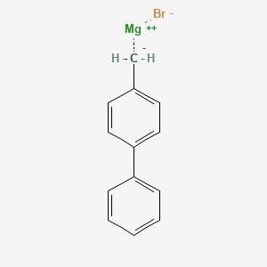 molecular formula C13H11BrMg B6322793 (Biphenyl-4-ylmethyl)magnesium bromide, 0.25 M in 2-MeTHF CAS No. 926934-12-5