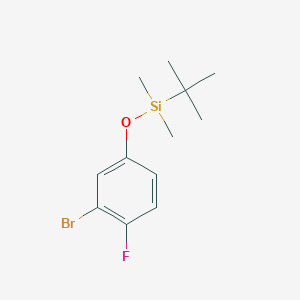 molecular formula C12H18BrFOSi B6322812 (3-Bromo-4-fluorophenoxy)(tert-butyl)dimethylsilane CAS No. 1037088-98-4