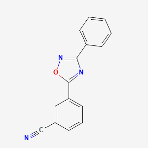 molecular formula C15H9N3O B6322849 3-(3-Phenyl-[1,2,4]oxadiazol-5-yl)-benzonitrile CAS No. 1165931-57-6