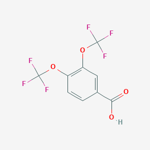 molecular formula C9H4F6O4 B6322875 3,4-Bis(trifluoromethoxy)benzoic acid CAS No. 935654-34-5