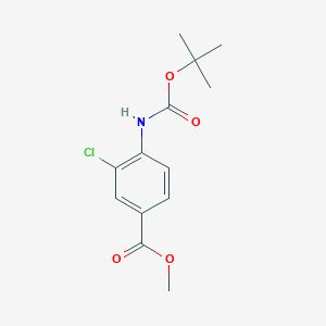 molecular formula C13H16ClNO4 B6322893 Methyl 4-(tert-butoxycarbonylamino)-3-chlorobenzoate CAS No. 1260650-61-0