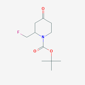 molecular formula C11H18FNO3 B6322910 t-Butyl 2-(fluoromethyl)-4-oxopiperidine-1-carboxylate CAS No. 1260674-52-9