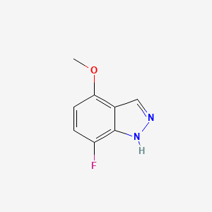 molecular formula C8H7FN2O B6322920 7-Fluoro-4-methoxy-1H-indazole CAS No. 1056265-05-4