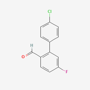 molecular formula C13H8ClFO B6322945 4'-Chloro-5-fluoro-[1,1'-biphenyl]-2-carbaldehyde CAS No. 60424-47-7