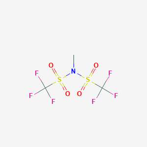 molecular formula C3H3F6NO4S2 B6322956 1,1,1-三氟-N-甲基-N-[(三氟甲基)磺酰基]甲磺酰胺, 90% CAS No. 537031-78-0