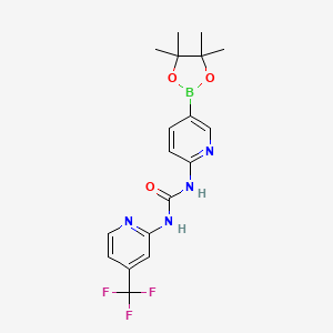 6-(3-(4-(Trifluoromethyl)pyridin-2-yl)ureido)pyridine-3-boronic acid pinacol ester