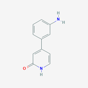 molecular formula C11H10N2O B6323101 4-(3-Aminophenyl)-2-hydroxypyridine, 95% CAS No. 937689-28-6