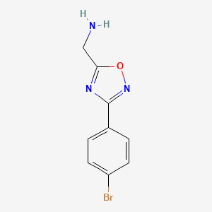 [3-(4-Bromophenyl)-1,2,4-oxadiazol-5-yl]methanamine