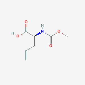 molecular formula C7H11NO4 B6323156 (S)-2-((Methoxycarbonyl)amino)pent-4-enoic acid CAS No. 1007880-15-0