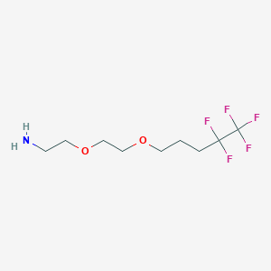 molecular formula C9H16F5NO2 B6323157 2-[2-(4,4,5,5,5-Pentafluoropentoxy)ethoxy]ethylamine;  98% CAS No. 1274892-18-0