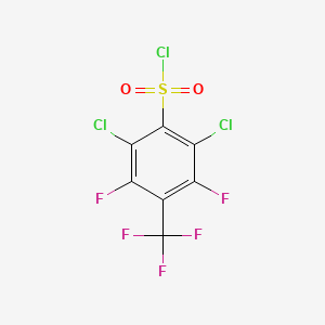 molecular formula C7Cl3F5O2S B6323162 2,6-Dichloro-3,5-difluoro-4-(trifluoromethyl)benzenesulfonyl chloride;  98% CAS No. 1262415-08-6