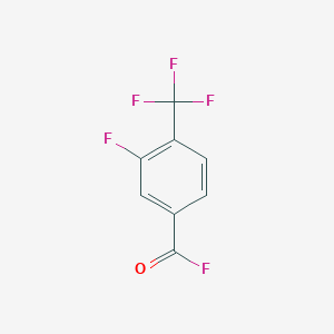 molecular formula C8H3F5O B6323167 3-Fluoro-4-(trifluoromethyl)benzoyl fluoride;  98% CAS No. 1274904-03-8