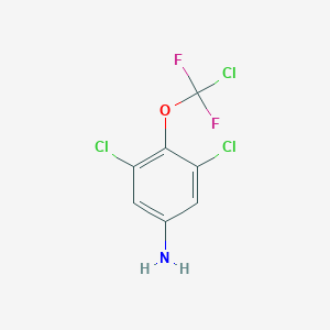 molecular formula C7H4Cl3F2NO B6323172 3,5-Dichloro-4-(chlorodifluoromethoxy)aniline;  98% CAS No. 1262414-90-3