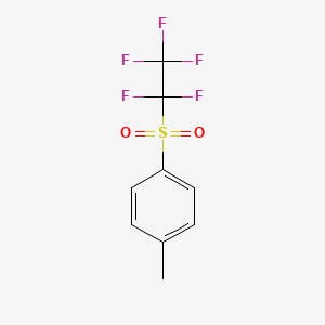 molecular formula C9H7F5O2S B6323177 4-(1,1,2,2,2-Pentafluoroethylsulfonyl)toluene;  98% CAS No. 1262416-00-1